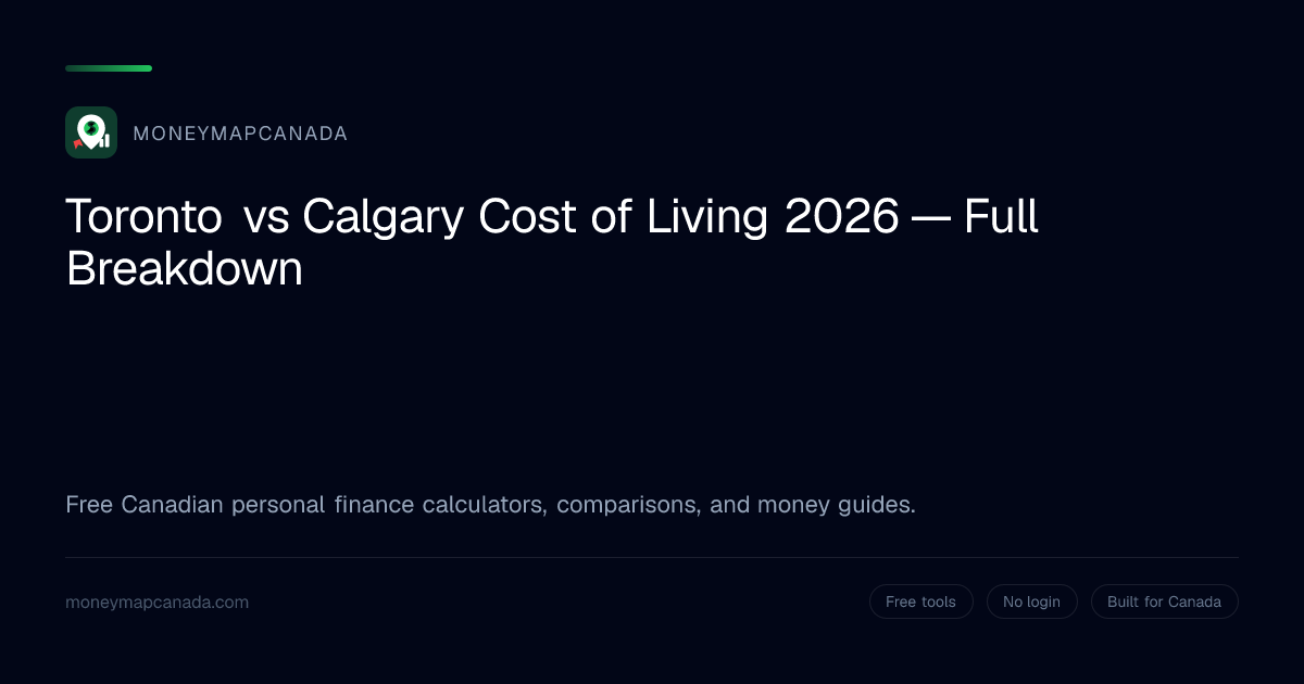 Toronto vs Calgary Cost of Living 2026 — Full Breakdown